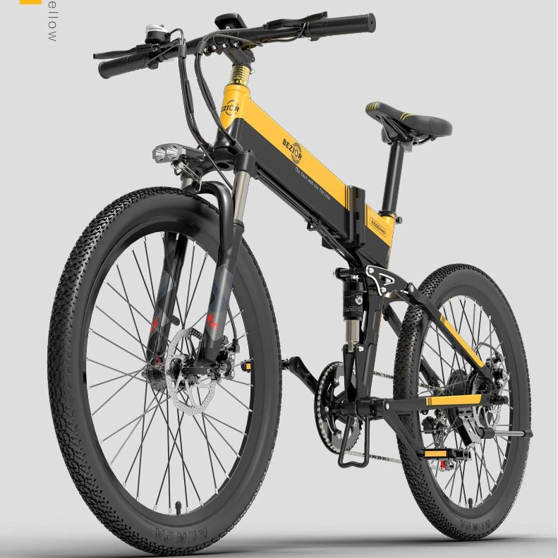 

Drop shipping EU in stock free shipping 26 inch 500w electric bicycle X500Pro folding 48V 10.4Ah battery moped electric bike, Blackyellow/army green