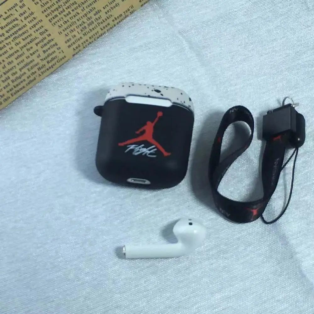 
Hypebeast RETRO AJ Cement Box Inspired AirPods Soft Protective Case with Hanging Strap 