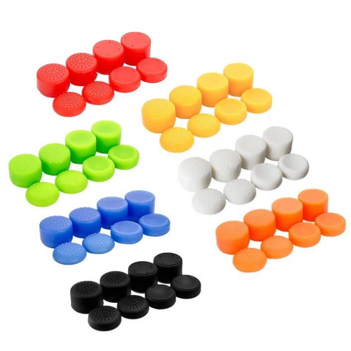 

8 in 1 Soft Silicon Joystick Analog Stick Cap Thumbstick Button Thumb Grip Cove Set for PS5 PS4 PS3 Xbox One 360 Game Controller