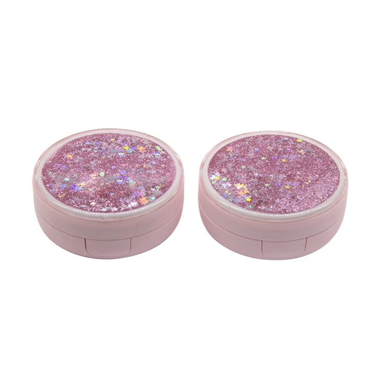 

instock Low MOQ rubber surface pink star blinged bb cushion foundation case packaging empty air cushion case