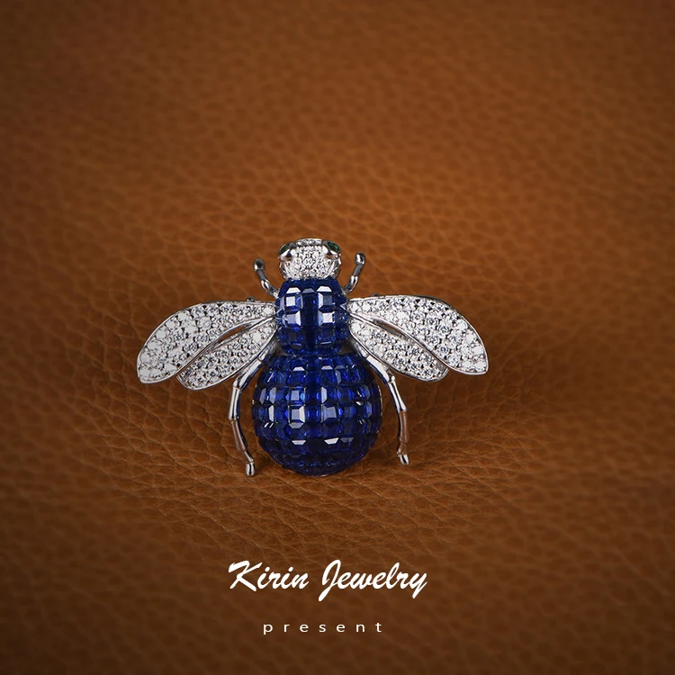 

Factory provides wholesale bee - shaped invisible inlay brooch
