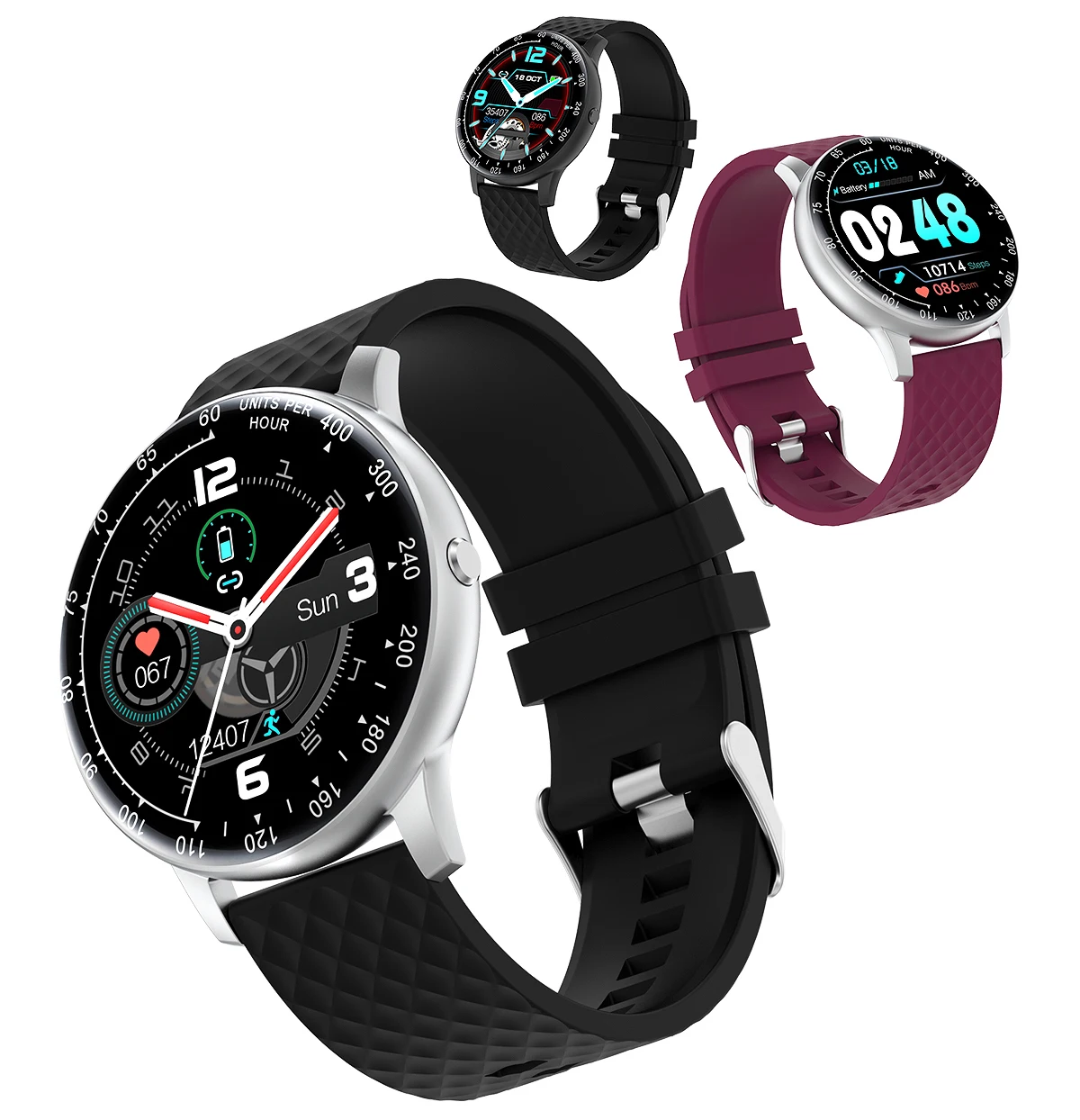 

H30 Customized Album Dial 1.3inch Full Round Touch Screen Smart Fashion Sport Watch IP67 Waterproof with heart rate blood oxygen