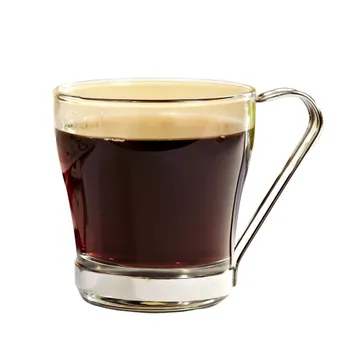 glass coffee cups with stainless steel handles