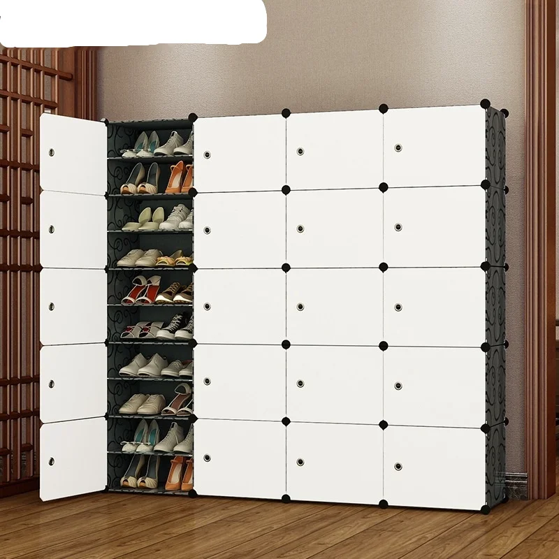 

Shoe rack multi-layer simple household shelf dormitory door storage rackdiyPlastic assembled large shoe cabinet