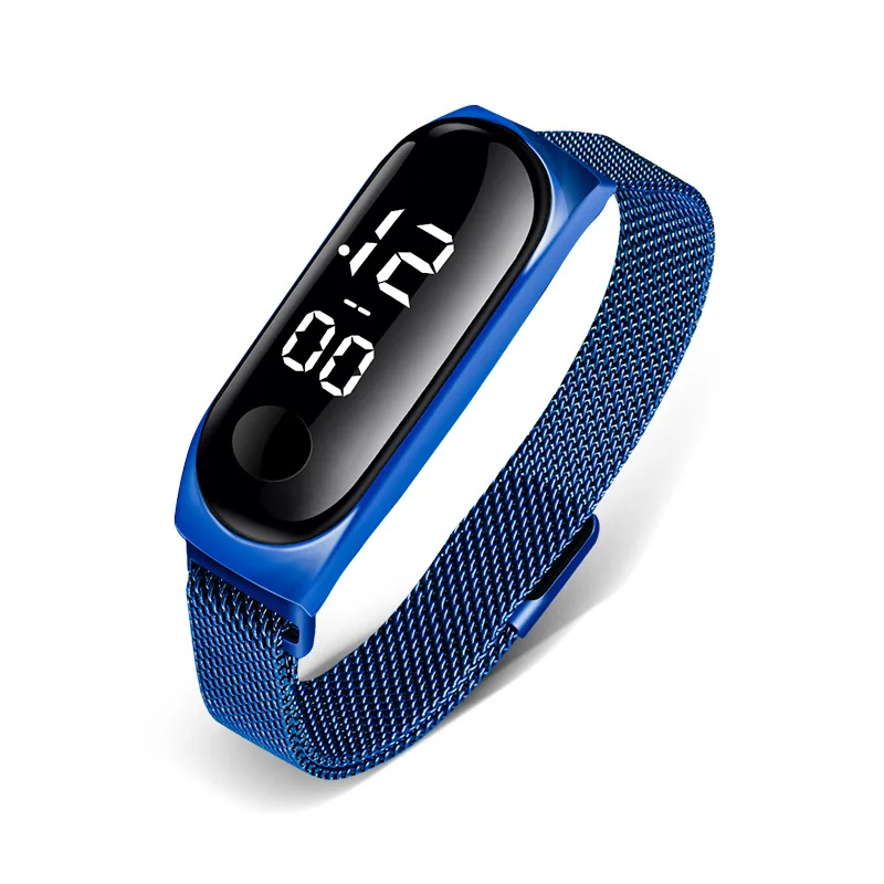 

2020 New Arrival ABM3LED electronic watch white light Touch screen Stainless Steel Strap Digital Bracelet Sports Gift Wristwatch