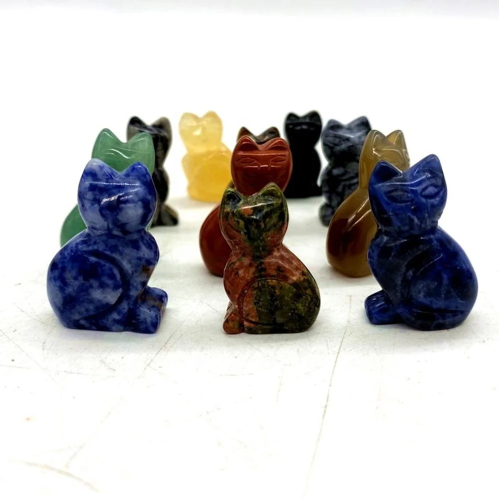 Wholesale Natural Carved Crystal Animal Healing Reiki Gemstone Folk