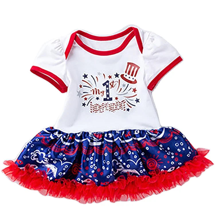 

Wholesale 4th of July baby romper legwarmers outfit, Show as the picture