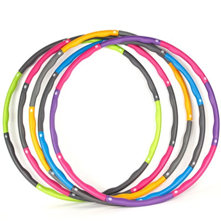 

Wellshow Sport Home Gym Hula Fitness Hoop Fitness Plastic Ring Flat Hula Fitness Ring Hoops Weighted Hoola Hoop for Exercise, Pink/green/blue/customized
