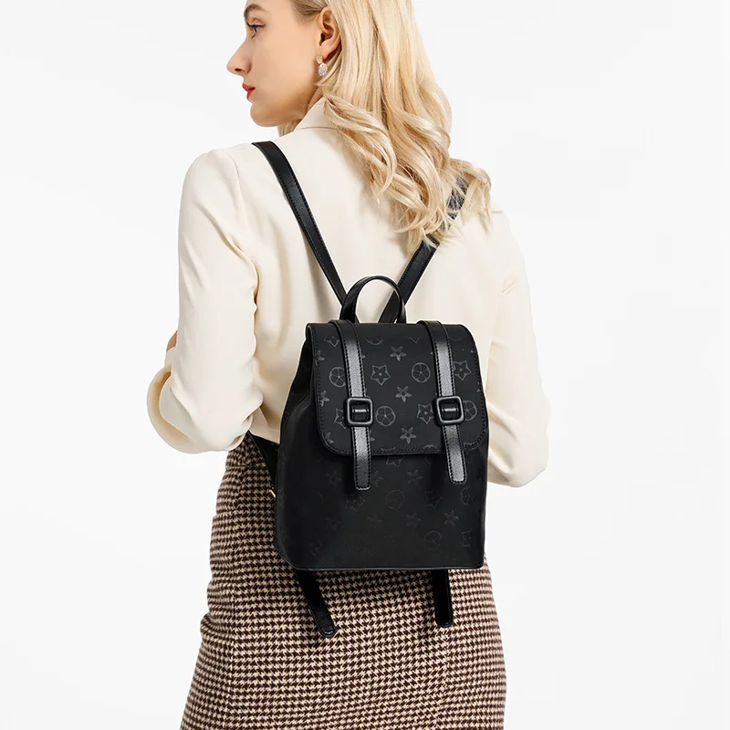 

Famous Brand Designer Travel Waterproof Fashion Casual Bag Leather Bagpack Ladies Business Bagpack Women Mini Backpack, Black