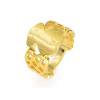 

Modalen Hollow Stainless Steel Bear Fashion 18K Gold Plated Ring Woman
