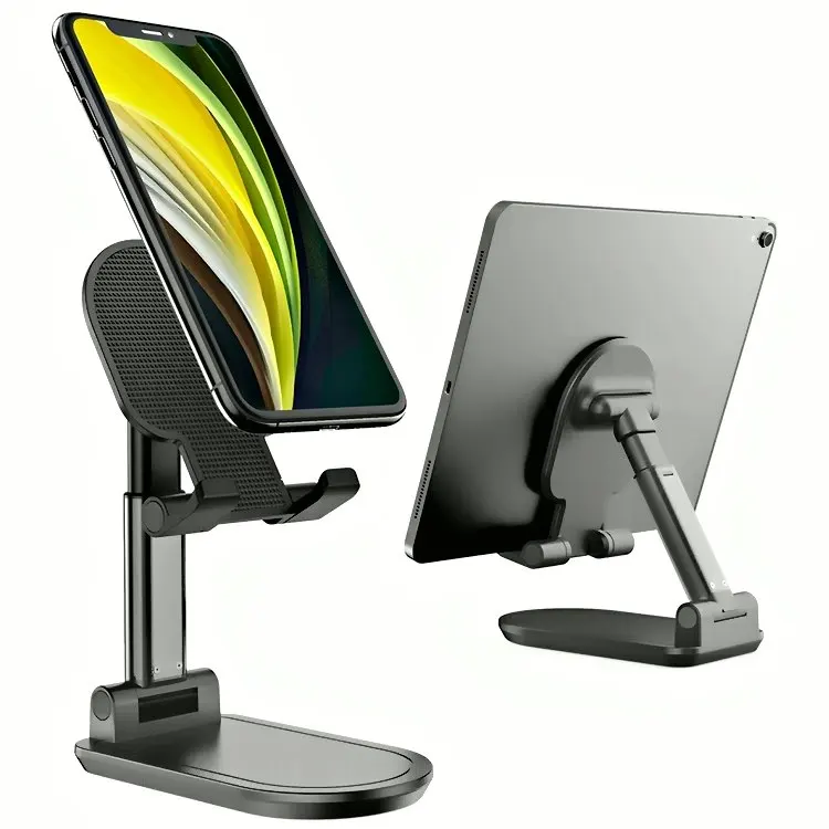 

Portable Adjustable Desktop Foldable Laptop Mobile Phone Bracket Aluminium Stand, Black / white
