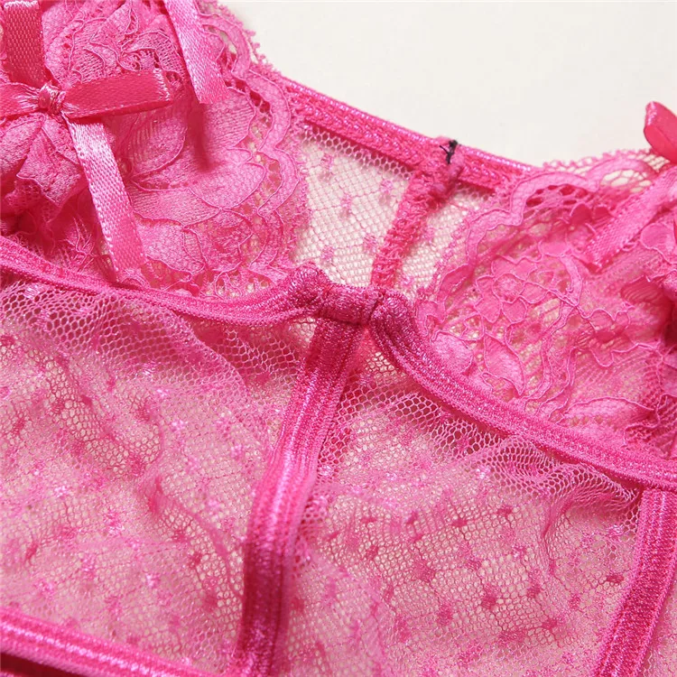 Wholesale Fashion Sexy Women Lace Bra Lingerie Garter Sets Underwear