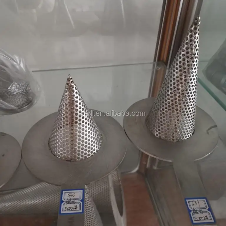 Stainless Steel Perforated Temporary Basket Cone Filter Strainer Buy