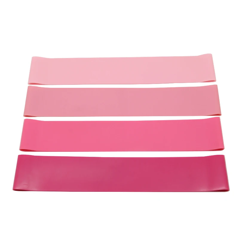 

Non Slip Gradual Pink Latex Rubber Mini Fitness Resistance Loop Bands Kit