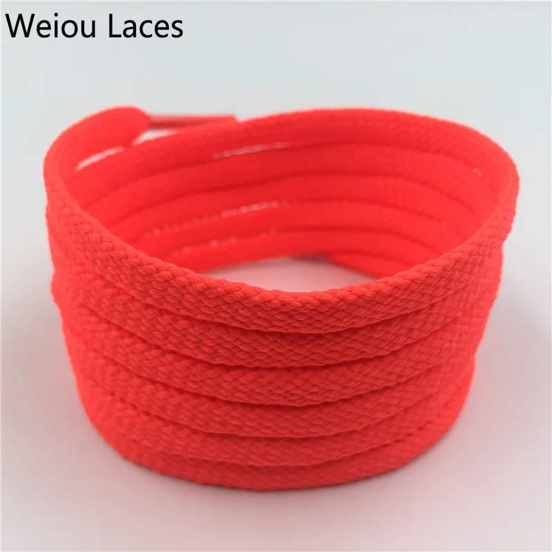 

China weiou manufacturer one color Round Tie Boot laces Bright Infrared colored support custom length width color, Black, white, yellow, blue, and so on