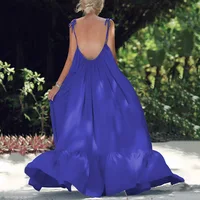 

Boho Maxi Dress Women Spaghetti Strap Backless Long Dress 2020 Sexy Summer Party Bohemian Beach Dresses