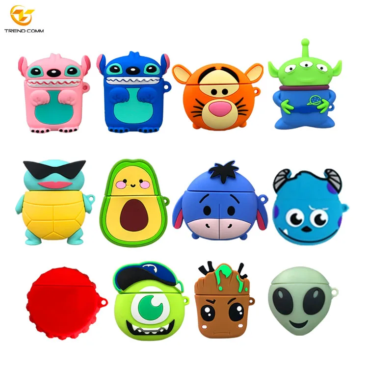 

2021 NEW Cute Stylish Silicone Case Cover for Airpod with Finger Ring Strap