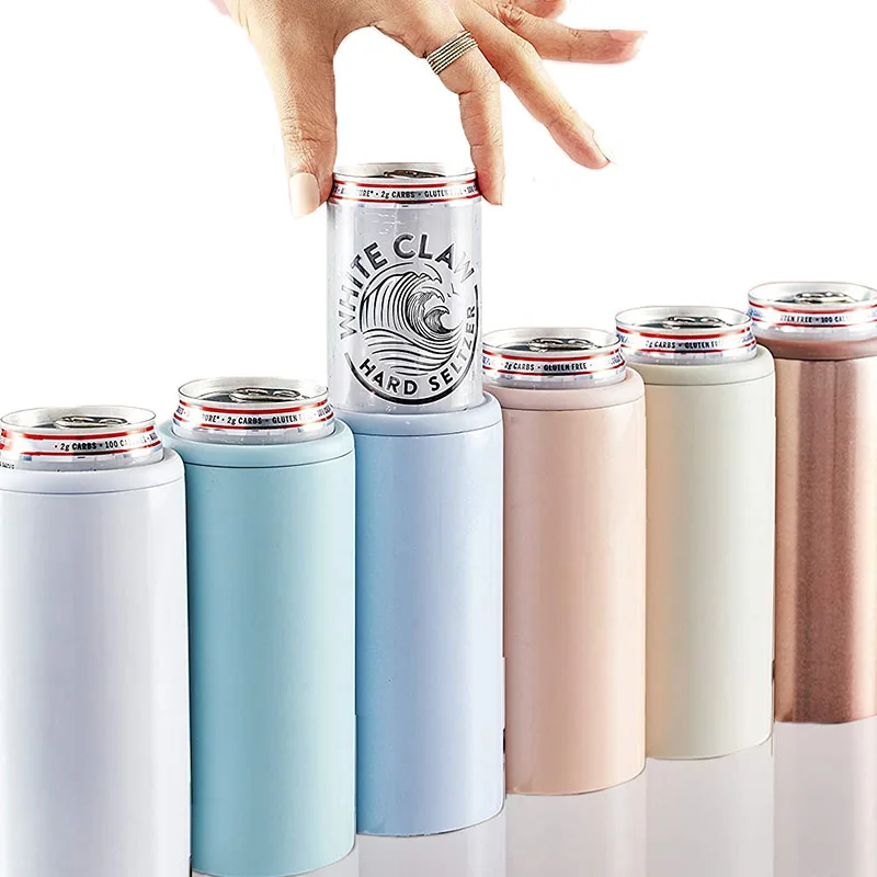 

Multicolor Soda Beer Drink Cans Bottles and as a Pint Glass 12 Oz Bottles Double- walled Stainless Steel Insulated Bottle Cooler, As shown
