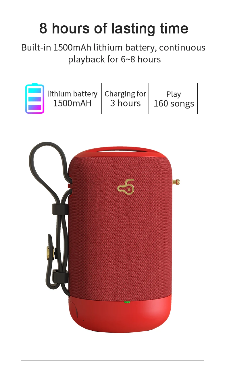 Outdoor portable colorful waterproof Wireless stereo bluetooth Speaker - ANKUX.COM