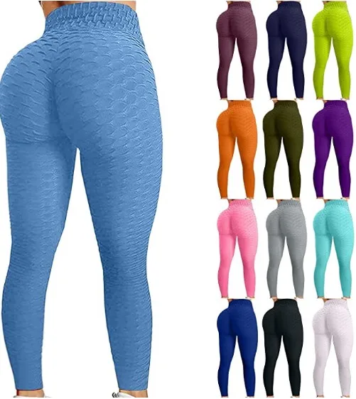 

2021 Viral Tiktok Leggings Cellulite Tissis Peach Butt Yoga Pants High Waist Fitness Leggings Women Workout Push Up Legging, White, red, gray, black, blue, yellow, orange, navy