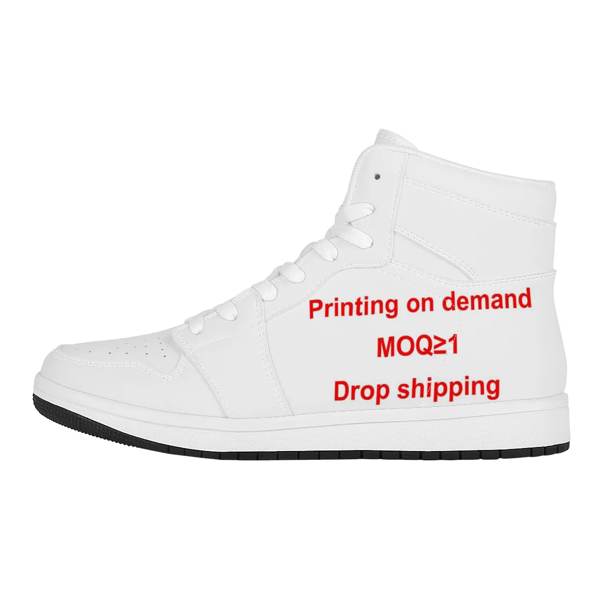 

High Top Leather Sneakers Shoes Print on demand