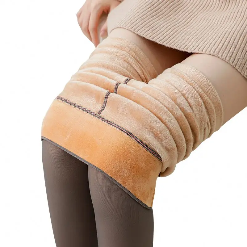 

Fake Translucent Warm Pantyhose Leggings Slim Stretchy Opaque Soft Tights for Winter Outdoor