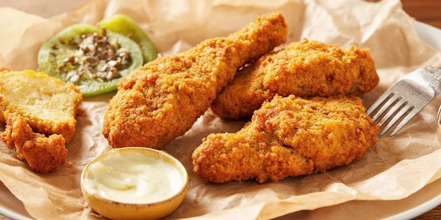 Garam masala and coriander spiced chicken fingers