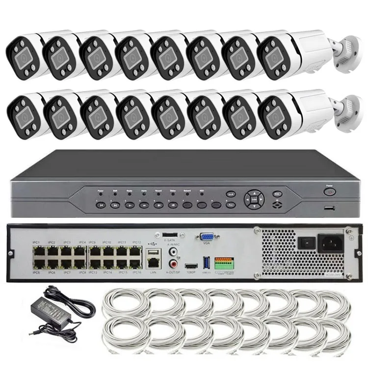 

Full Color 16 Channels 8MP CCTV Digital Camera 4K POE NVR KIT System