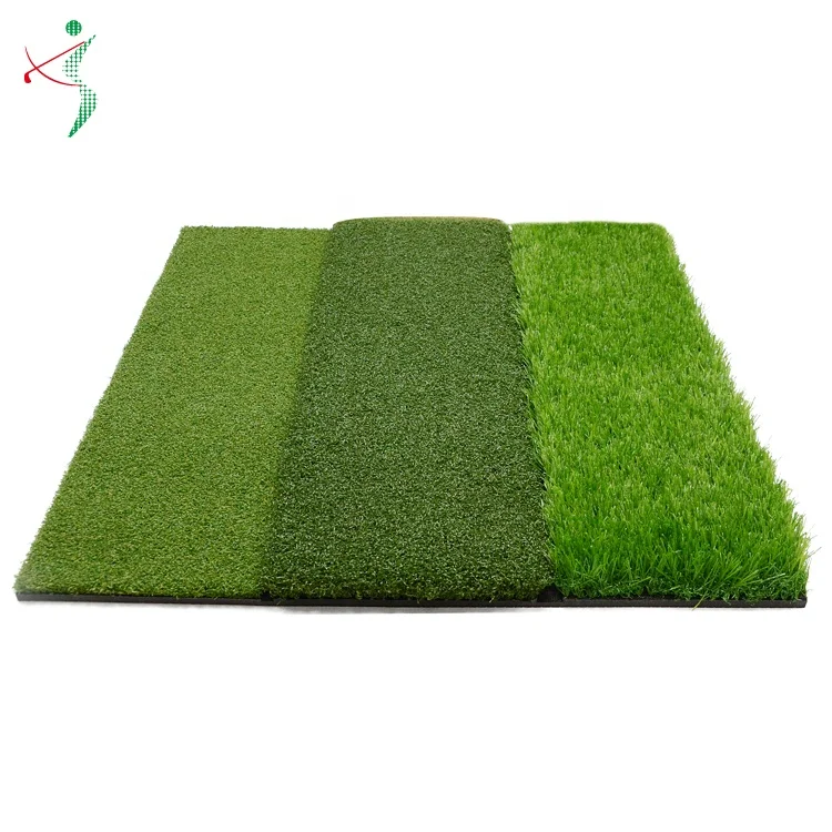 

Golf Mat Indoor Training Golf Practice Mat Portable Tri-Turf Golf Hitting Grass Mat, Green