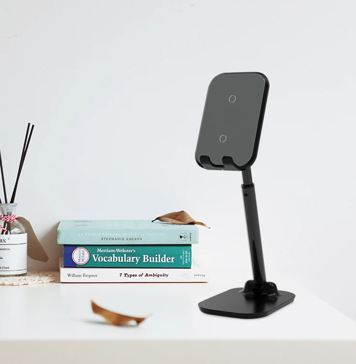 

3 In One 10W Stand Phone Holder With Wireless Charger, Black/white