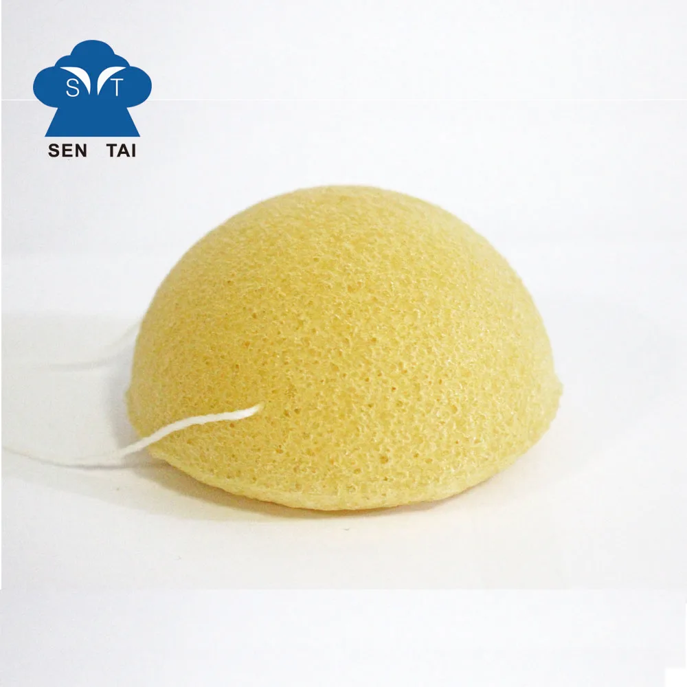 

100% natural white half ball private label konjac sponge wholesaler cosmetic sponge organic