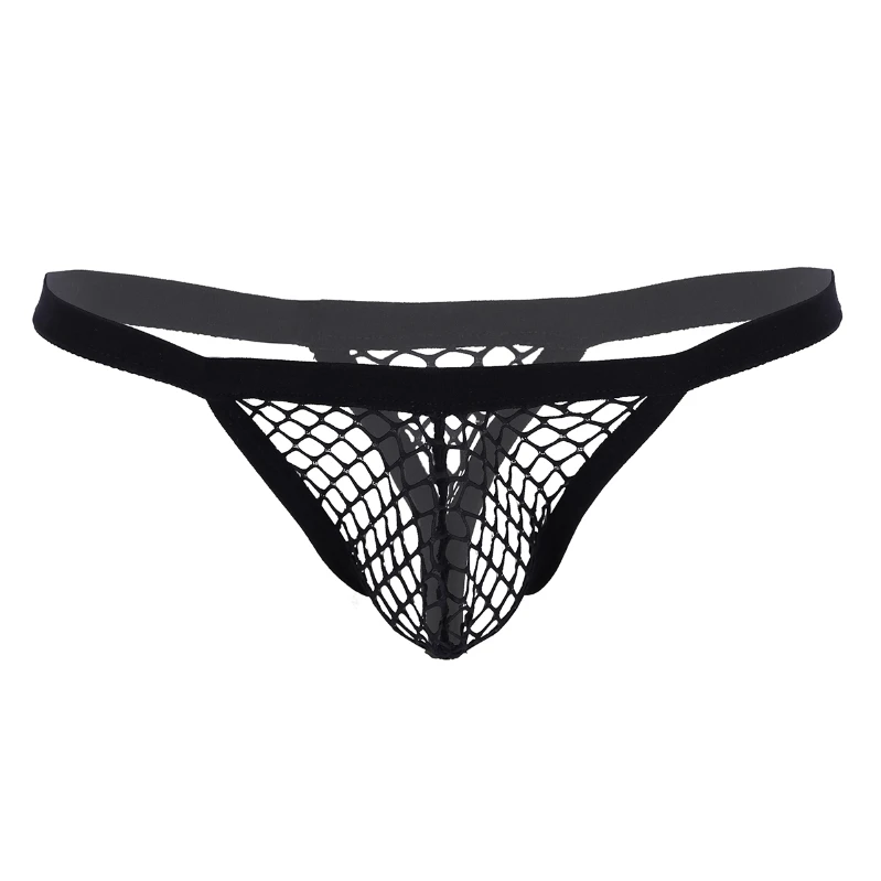 

Cheap Mens Thong Fishnet Transparent Low Rise Bikini Briefs Lingerie Bulge Pouch Jockstrap Underwear