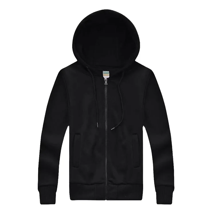 

Multi-Color Blank Hoodie Jacket Women Pure Color Zip High Quality Cotton Hoodie