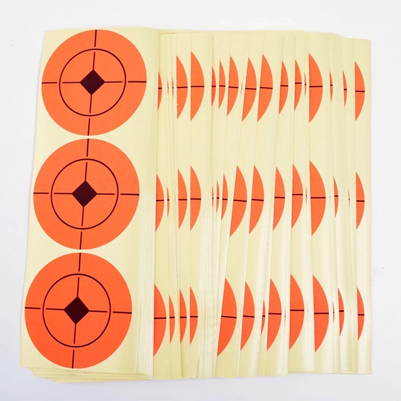 

Hunting 3-Inch Orange Self-Adhesive Paper Target Stickers Bullseye Shooting Aiming Practice Target for Airsoft BB Gun Archery