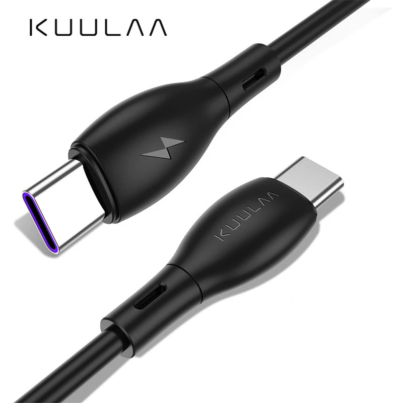 

kuulaa new macaron color PD 60W type c mesh fast charging cable 3a phone charger 3.0 fast chargers usb cables with data transfer