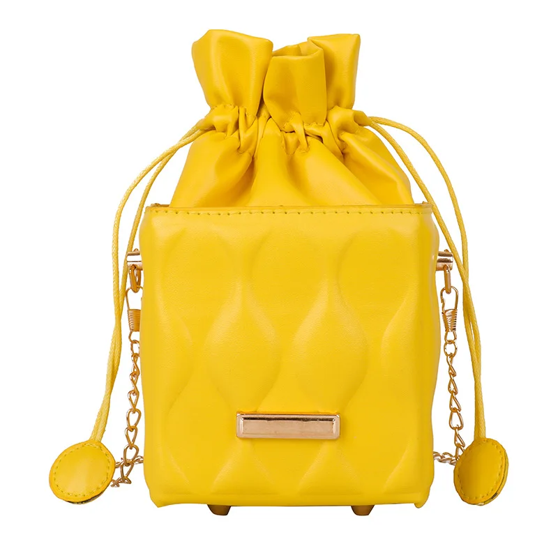 

Wholesale Pu Leather Purses and Handbags Drawstring Designer Ladies Shoulder Messenger Bag Mini Square Crossbody Bags for Girls, White,yellow,khaki,green,blue,black