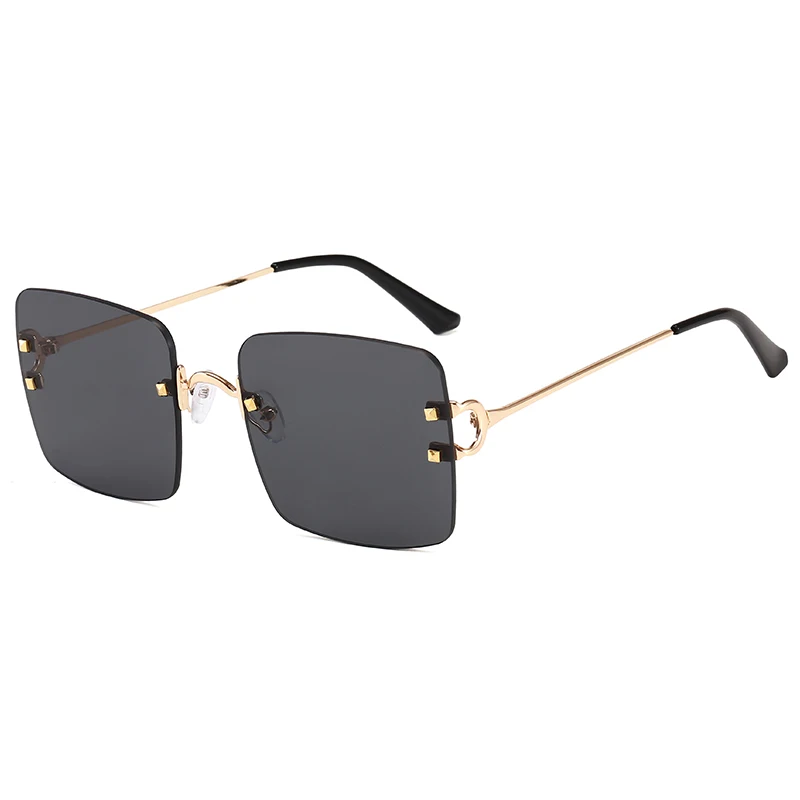 

RENNES [RTS] Square trendy women 6 colors rimless PC lens sunglasses UV400 wholesale, Choose