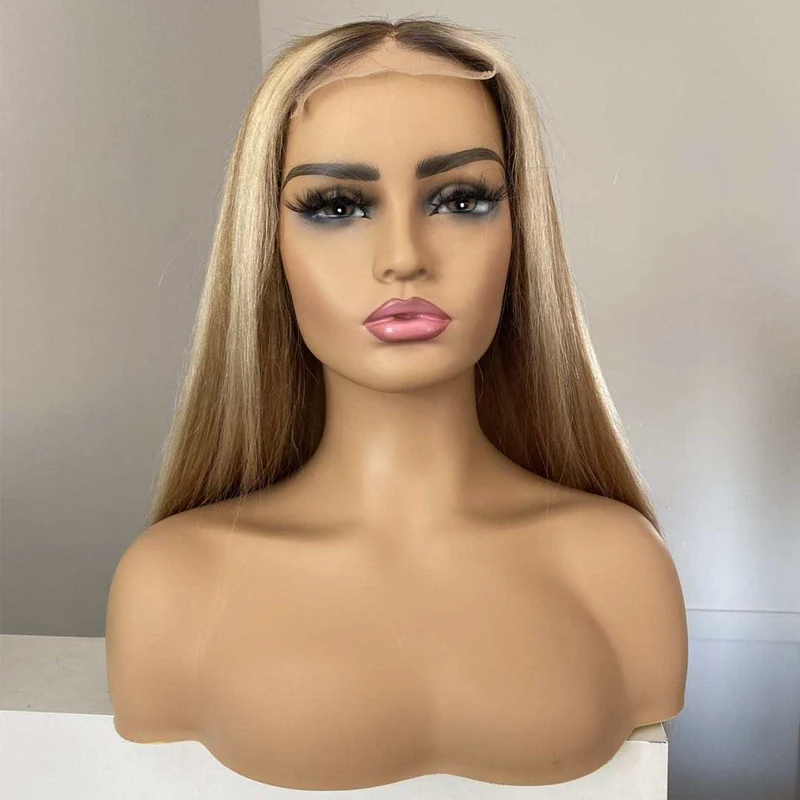 
PVC Mannequin Head with Shoulders Female for Wig Display African American Mannequin Head Female Mannequin Head and Bust 