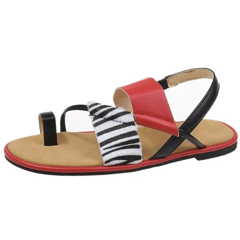 

Women's Summer 2020 New Foreign Trade Large Size Sandal Female Students Fashion Casual Flat Slipper Sandal, As shown in figure