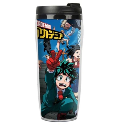 

400ML Boku no Hero Academia/My Hero Academia Cartoon Insulation Cup Heat Sensitive Mug Plastic Sport Cup, Mixed color