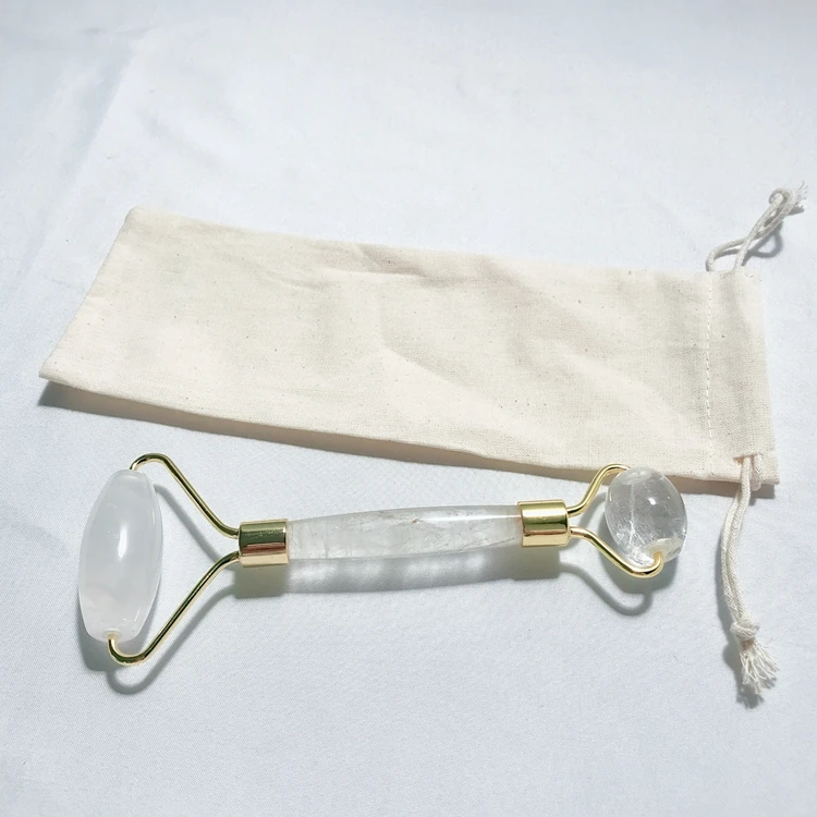 

Jade Roller Clear Quartz Crystal Facial Roller