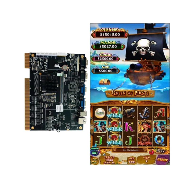 

2021 Newest Casino Slot Machine Video Game Software Queen of the Pirate Vertical Touch Screen Slot Game Board