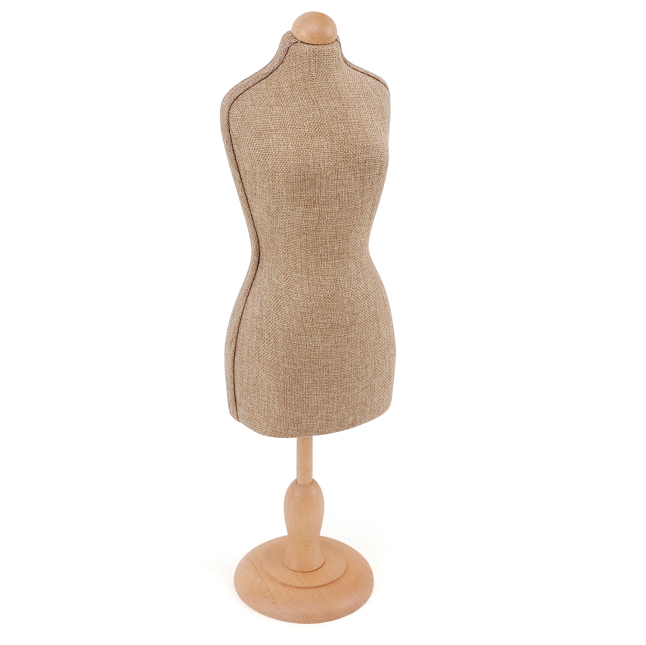 

Mini half bust form for jewelry holder made by foam small size mannequin, Beige