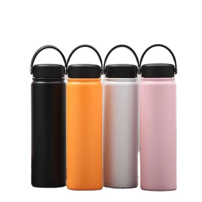 

Factory direct stainless steel space wide mouth water bottle color double water bottle wholesale, Customized color