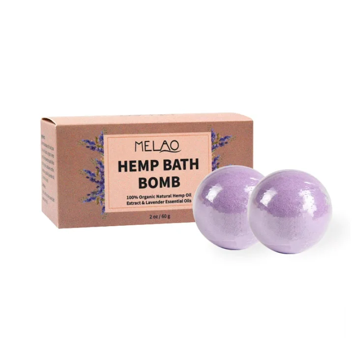 Melao Natural Organic Bath Bomb Rich Hem Oil Extract Lavender Essential