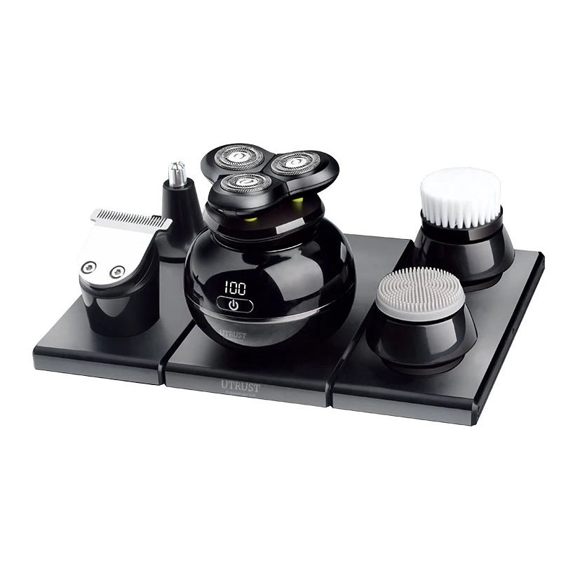 
5 in 1 Beard Nose Hair Trimmer Face Electric Shaver Rotary Razor Grooming Kit Rechargeable Electric Shaver 