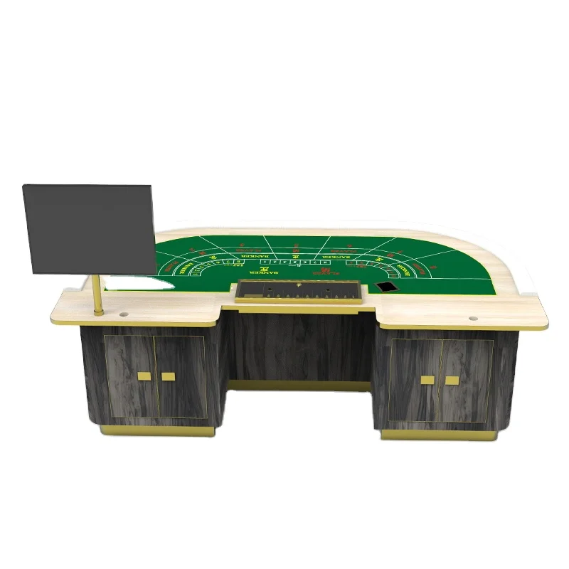 

YH Popular Casino 7 Player 1 Dealer Gambling Machines Baccarat Table For Business