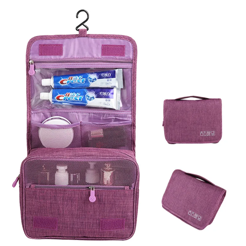 

Waterproof Travel Kit Organizer Bathroom Storage Cosmetic Carry Case Toiletry Bag with Hanging Hook