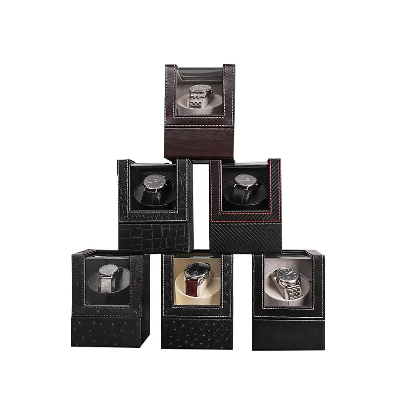 

China factory directly wholesale leather wooden single Automatic Watch Winder Motor box