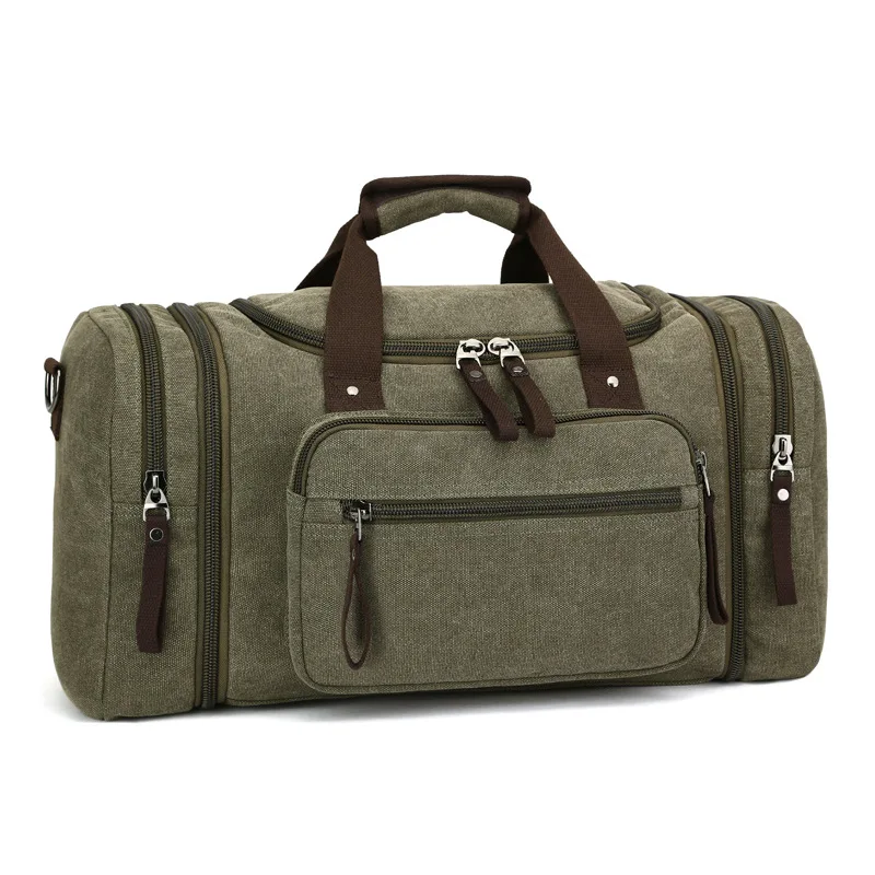 

2019 Fashion Traveling Duffel Bag Wholesale Cotton Material Canvas Material Luggage Bag, Customized color